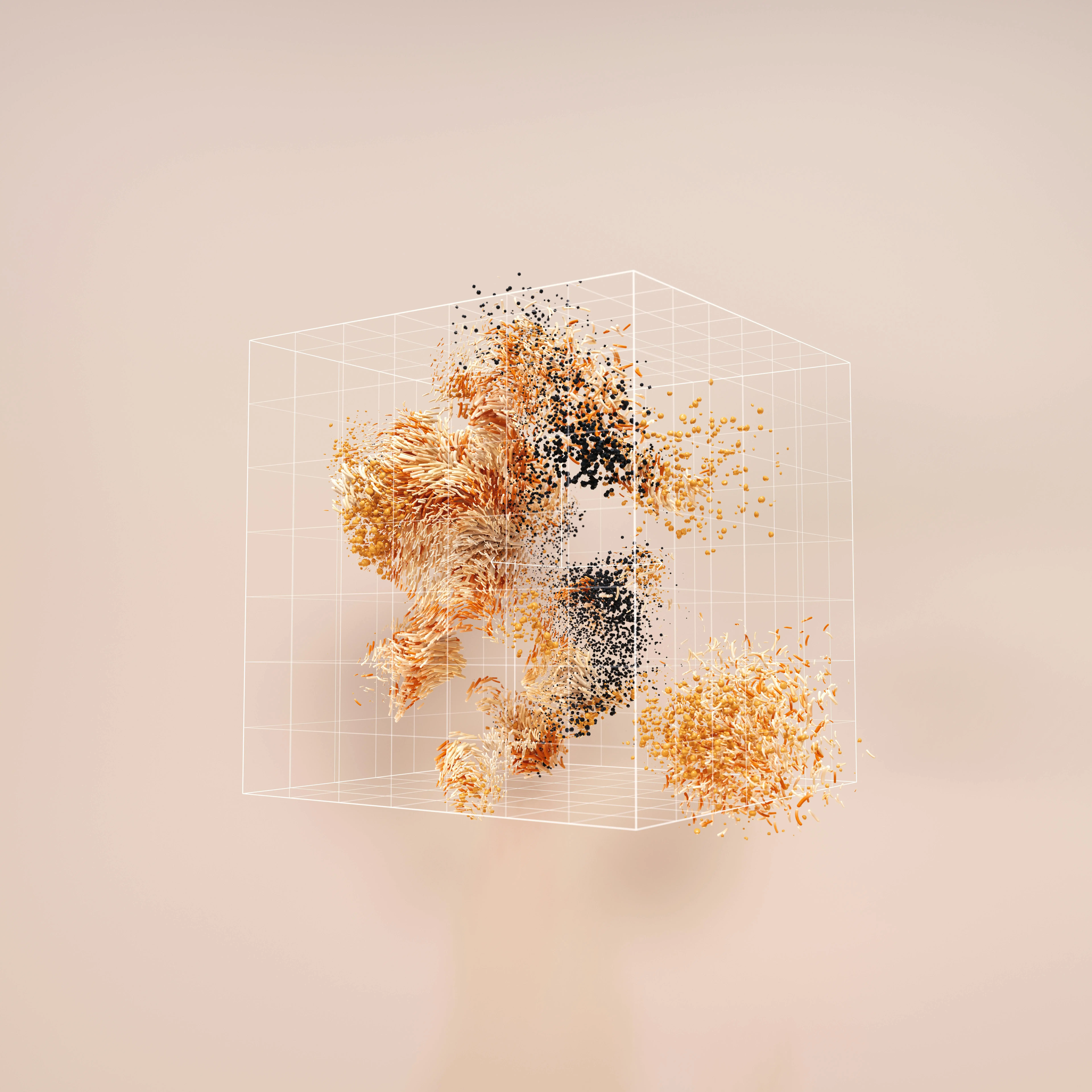 3D organic shapes in grid
